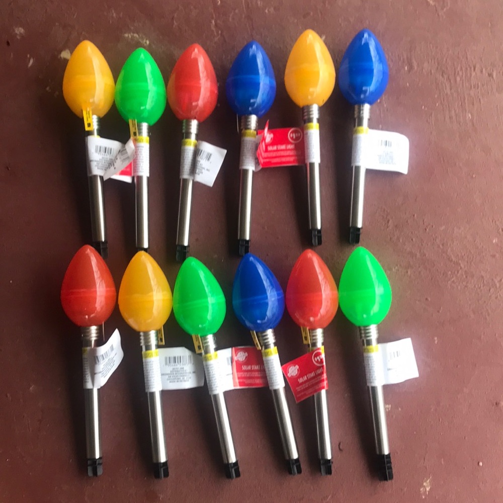 Christmas bulb solar stake lights